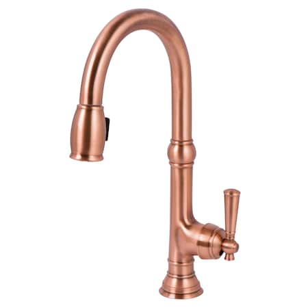 Newport Brass Pull-Down Kitchen Faucet in Antique Copper 2470-5103-08A